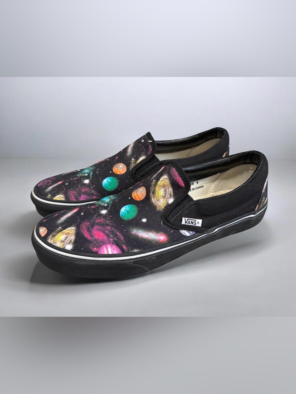 Vans Classic Slip On Galaxy Cosmic Print Canvas Shoes Mens 9